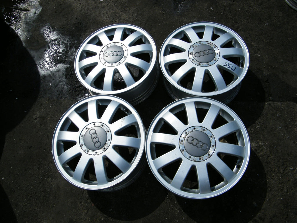 4x Alufelge 16 Zoll 6.0" 5x112 40ET Glanz Silber 8T0601025B Audi B6 B7 Rim Wheel