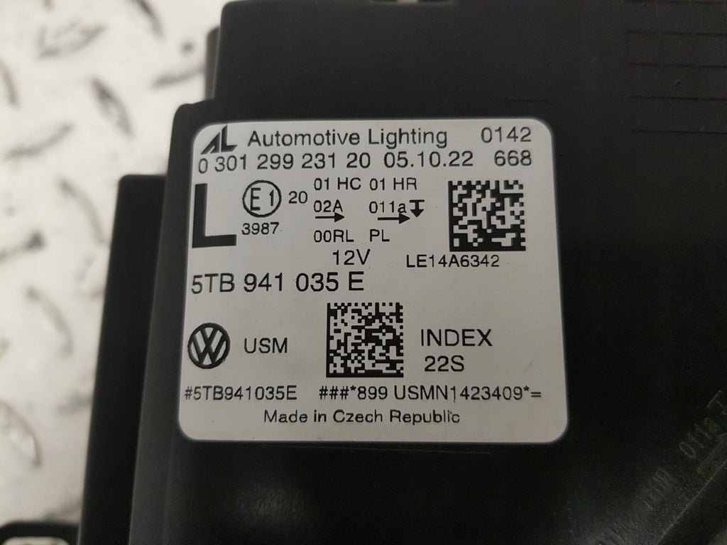 Frontscheinwerfer VW Touran 5TB941035E Full LED Links Scheinwerfer Headlight