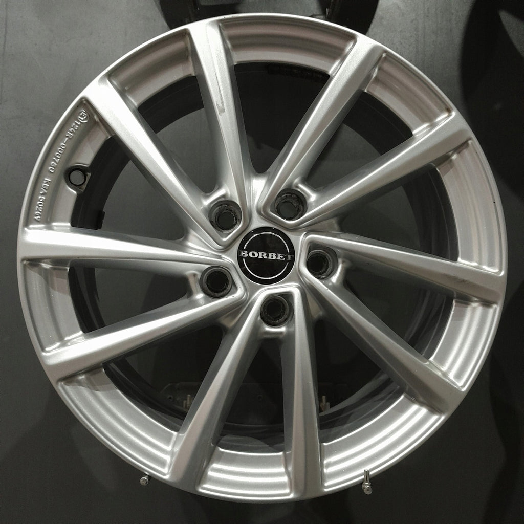 4x Alufelge 17 Zoll 7.0" 5x112 47ET Glanz Silber KBA50269 VW Golf V I Jetta FEL9504180476eh