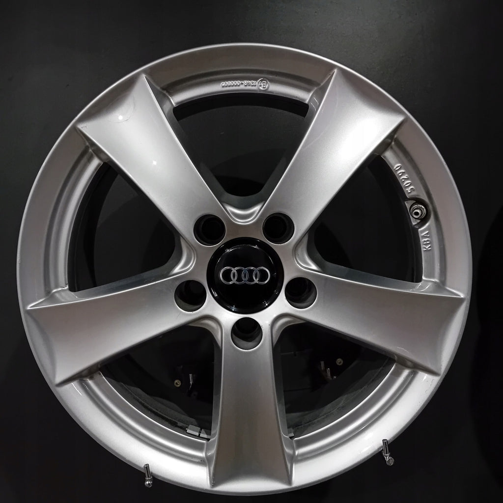4x Alufelge 16 Zoll 6.5" 5x112 38ET Glanz Silber KBA50290 Audi Rim Wheel FEL2325042364in