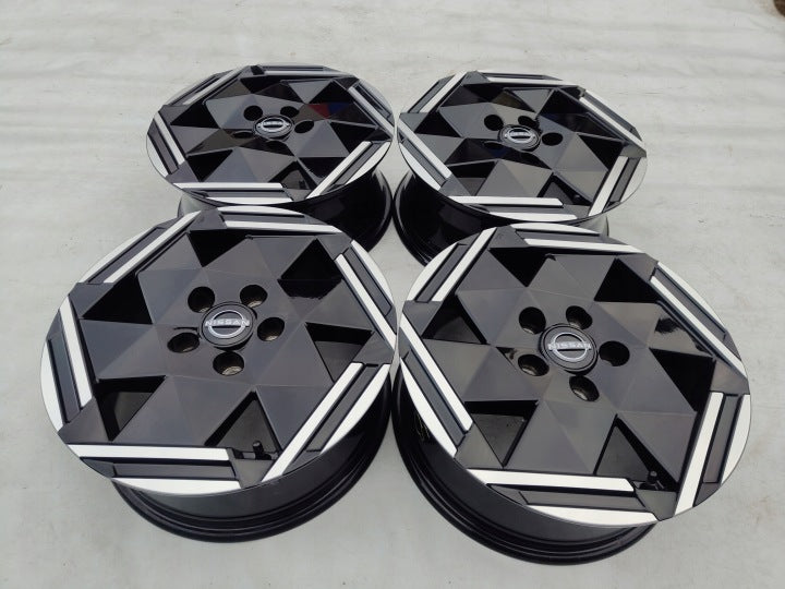 4x Alufelge 16 Zoll 6.5" 5x114.3 40ET Glanz Schwarz R32665 Nissan Qashqai I FEL8191662562bj