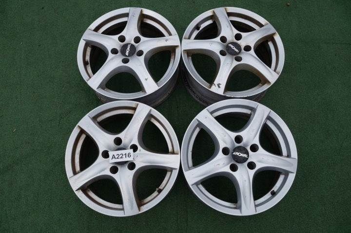 4x Alufelge 16 Zoll 6.5" 5x112 35ET Glanz Silber Audi Alhambra I Sharan FEL9799827011kw