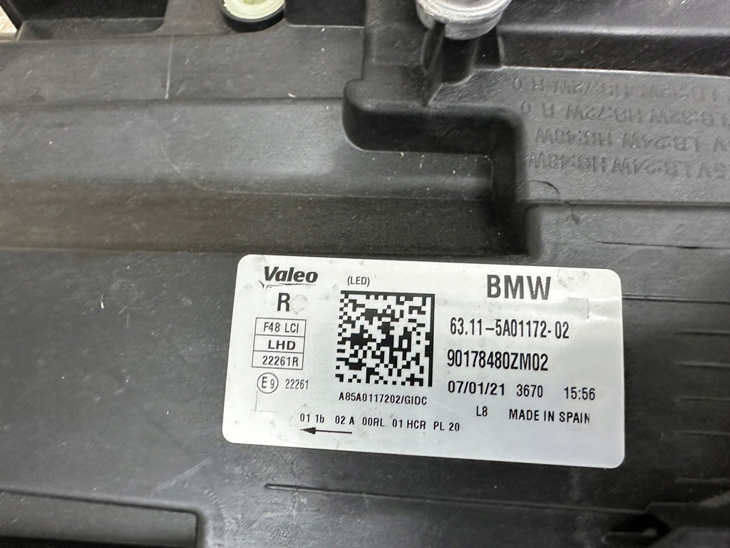 Frontscheinwerfer BMW X1 F48 5A01172-02 LED Rechts Scheinwerfer Headlight SCH8336893342ff