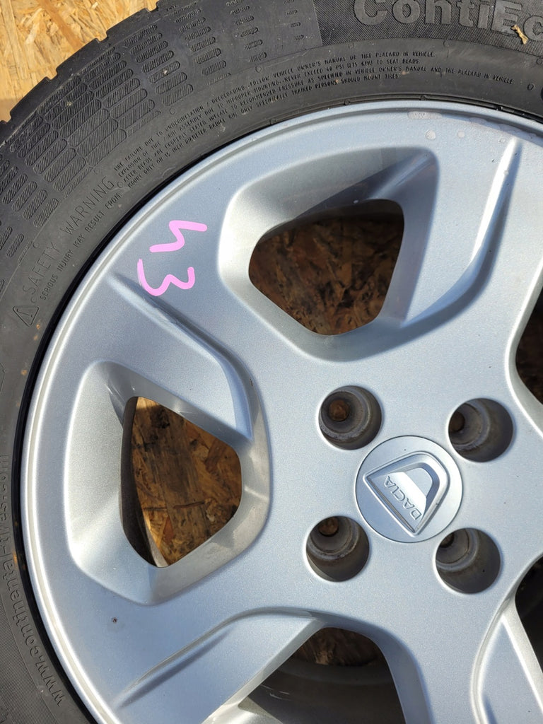 1x Alufelge 15 Zoll 6.0" 4x100 40ET Glanz Graphit 403006822R Dacia Rim Wheel FEL2118067948tu