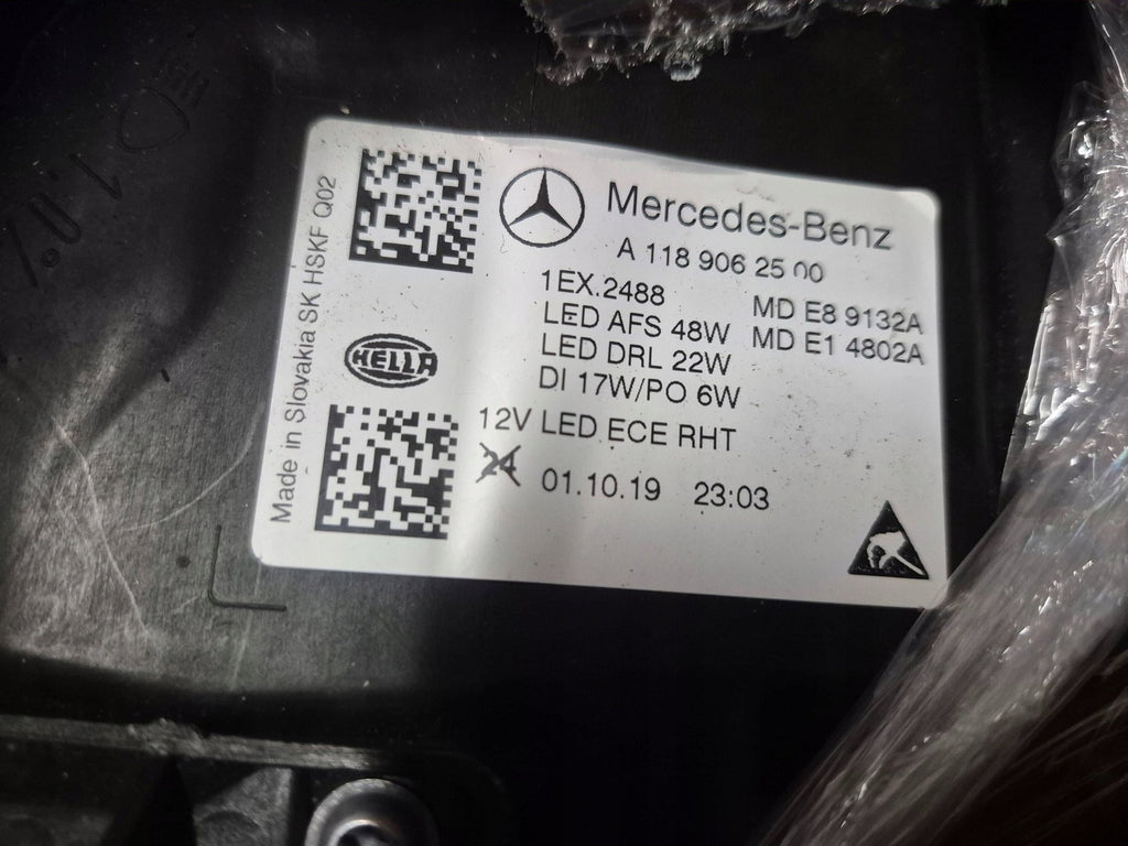 Frontscheinwerfer Mercedes-Benz Cla A1189062500 Links Scheinwerfer Headlight SCH5786111958mk