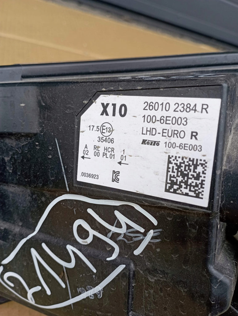 Frontscheinwerfer Renault Zoe 260102384R Rechts Scheinwerfer Headlight SCH5920646464xn