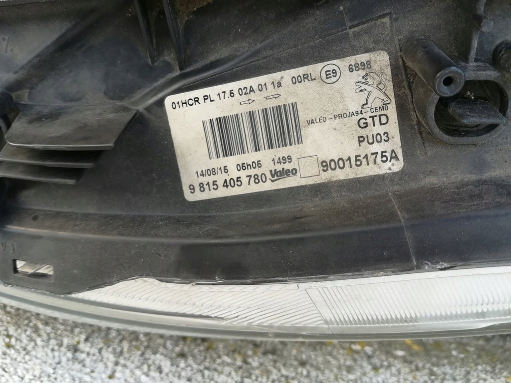 Frontscheinwerfer Peugeot 2008 I 9815405780 Links Scheinwerfer Headlight