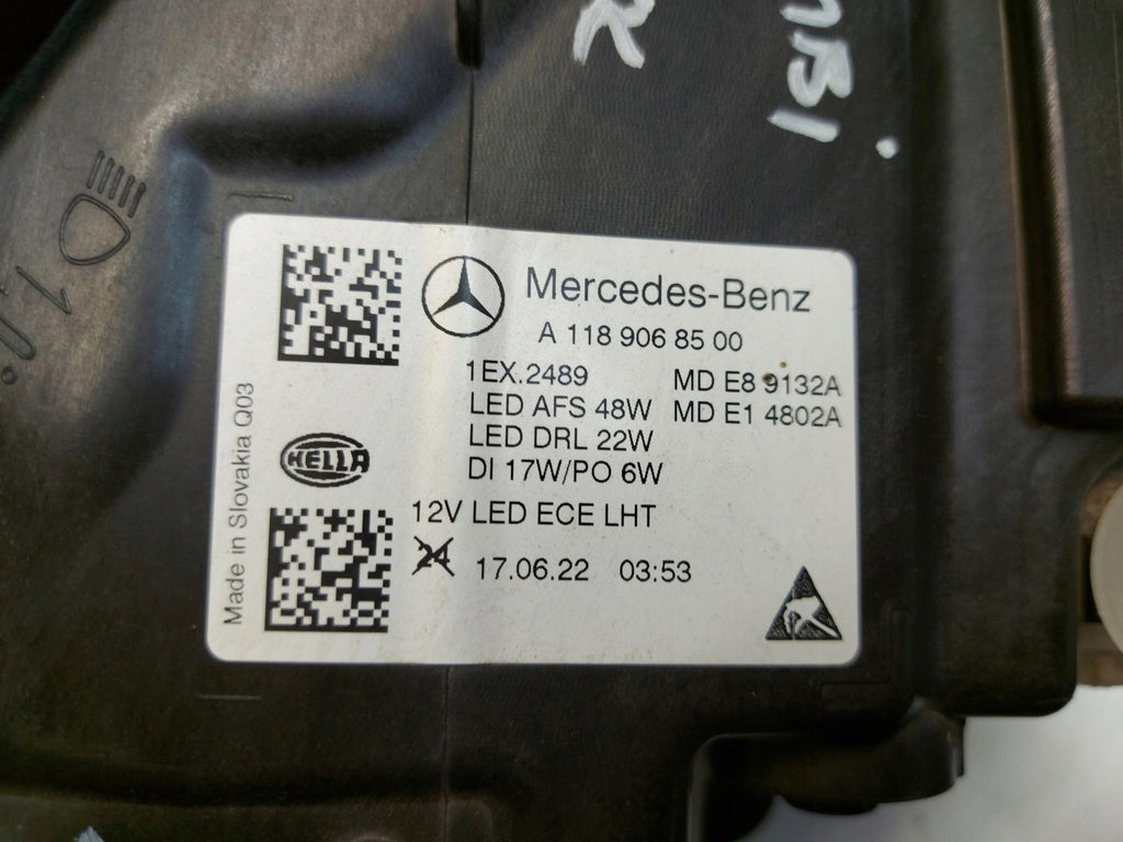 Frontscheinwerfer Mercedes-Benz Cla X118 A1189068500 Full LED Links Headlight