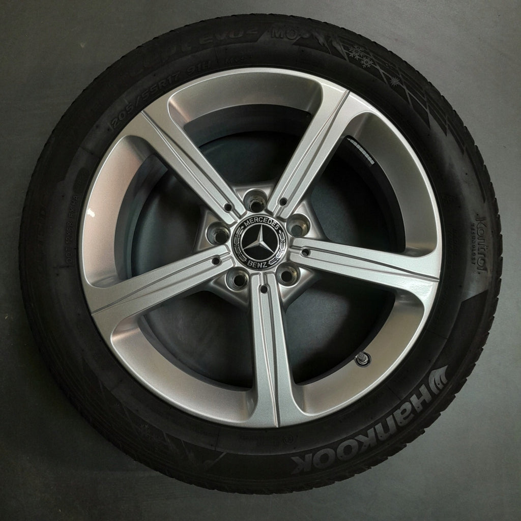 4x Alufelge 17 Zoll 6.5" 5x112 44ET Glanz Silber Mercedes-Benz W177 Rim Wheel FEL5132142073hp