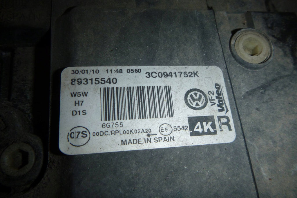 Frontscheinwerfer VW Passat 3C0941752K Rechts Scheinwerfer Headlight SCH7183335348yx