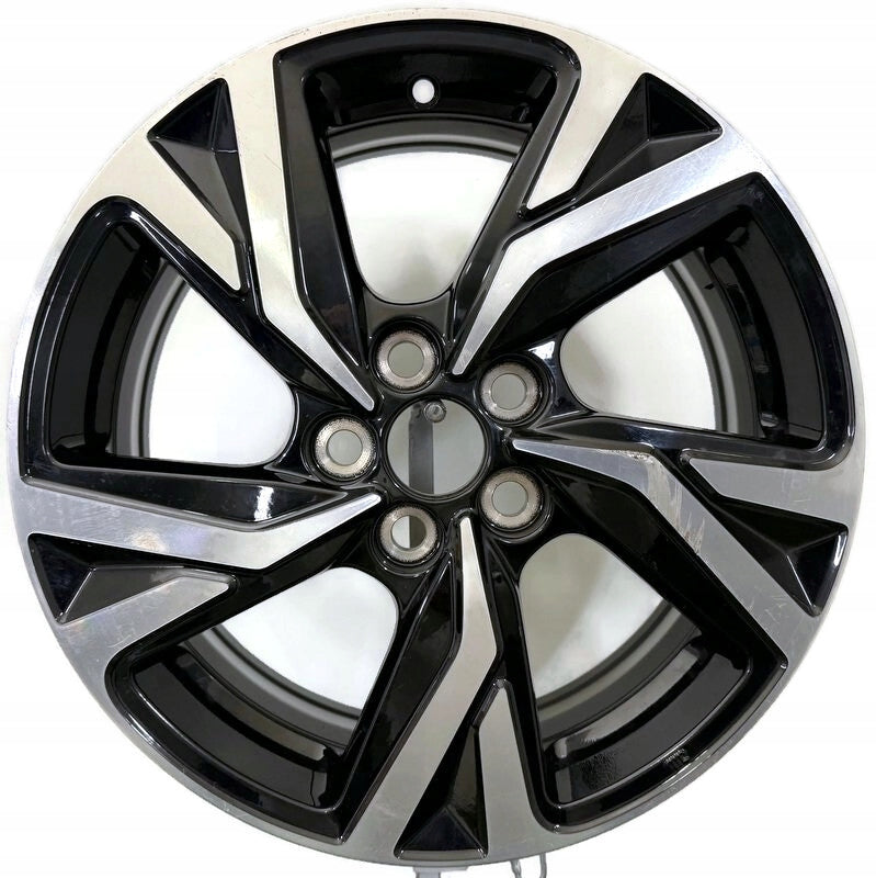 1x Alufelge 16 Zoll 6.0" 5x100 50ET Glanz Schwarz Toyota C-Hr Rim Wheel FEL2166012787os