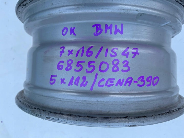 1x Alufelge 16 Zoll 7.0" 5x112 47ET 6855083 BMW Rim Wheel FEL7380266802fs