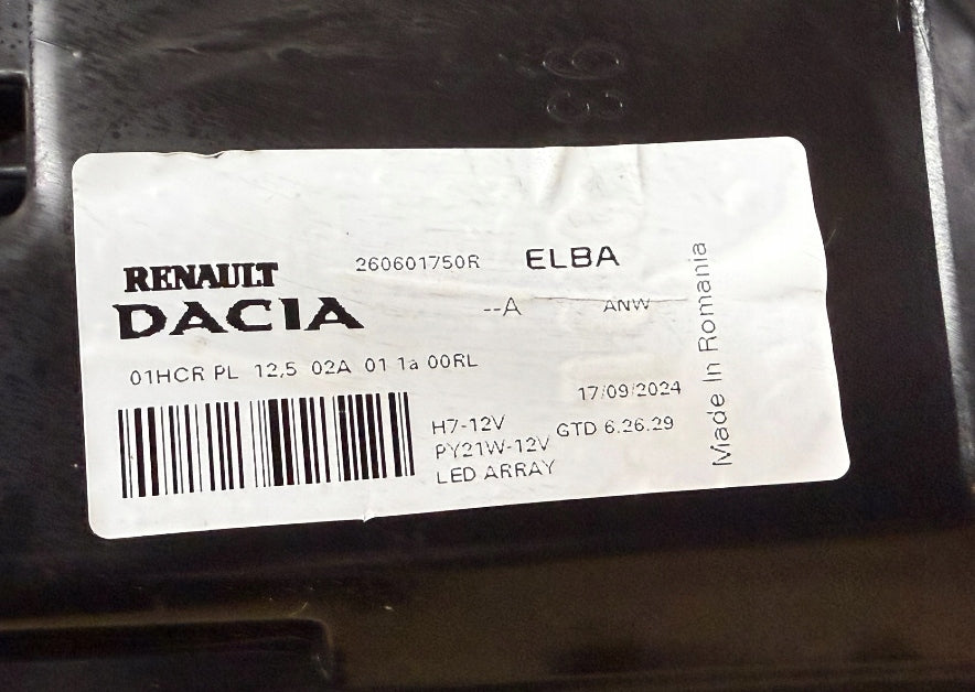 Frontscheinwerfer Dacia Sandero 260601750R Full LED Links Scheinwerfer Headlight