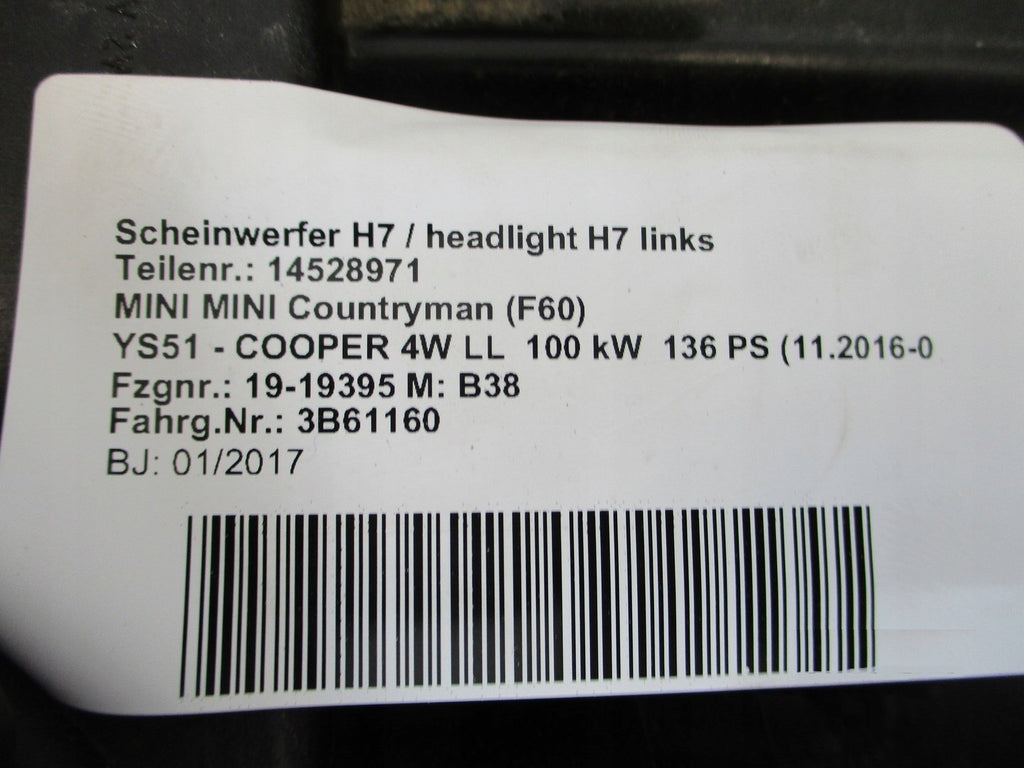 Frontscheinwerfer Mini Countryman F60 7390147 Links Scheinwerfer Headlight SCH3350655372rq