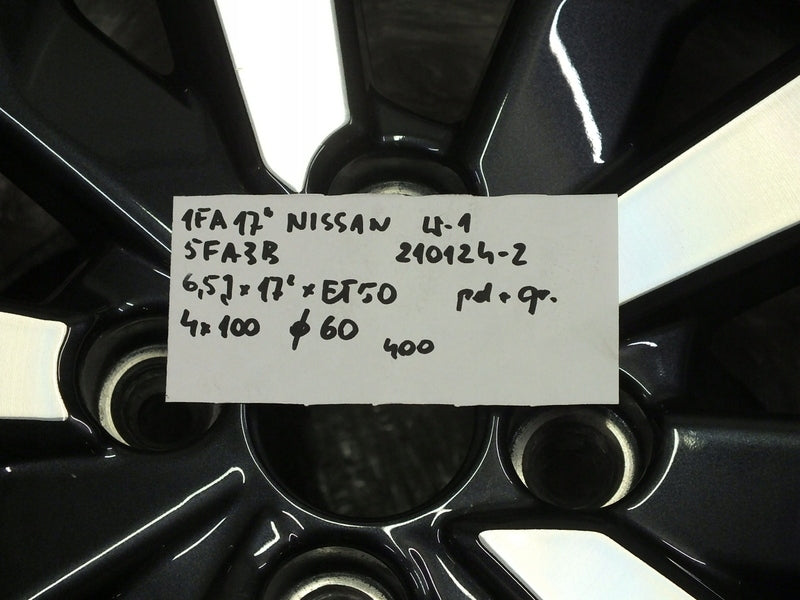 1x Alufelge 17 Zoll 6.5" 4x100 50ET Glanz Graphit SA385FA3 Mg 1 Rim Wheel FEL3920311853xa