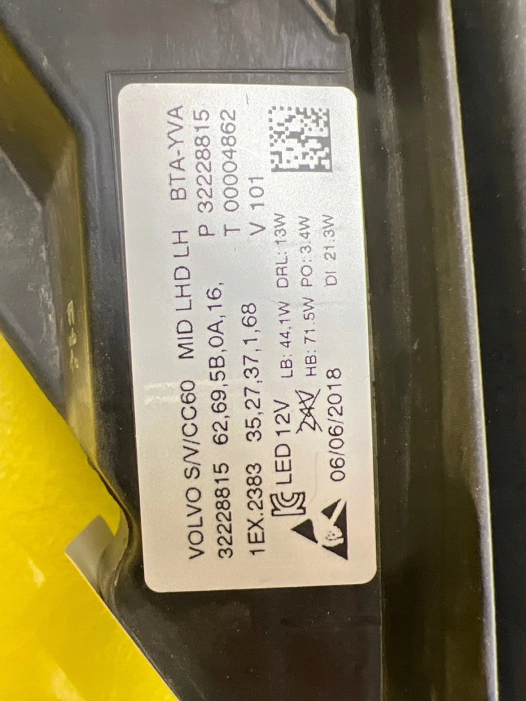 Frontscheinwerfer Volvo V60 S60 32228815 LED Links Scheinwerfer Headlight SCH6071621779zp