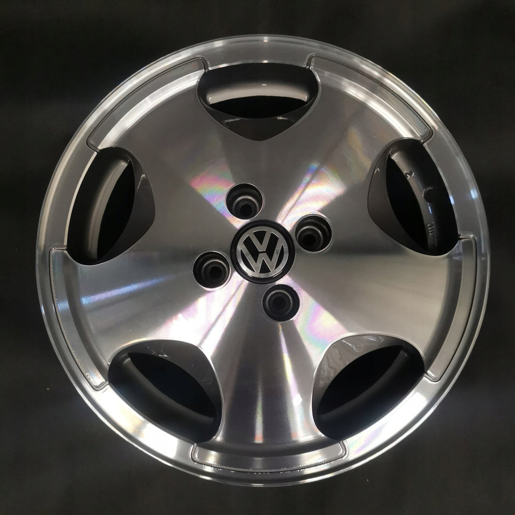 1x Alufelge 15 Zoll 6.0" 4x100 35ET Glanz Silber 191601025 VW Golf Ii Rim Wheel FEL7469122438rz