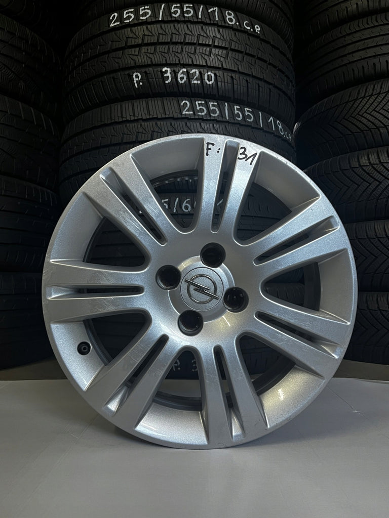 1x Alufelge 16 Zoll 6.5" 4x100 39ET Glanz Silber 0P025 Opel Corsa D Rim Wheel FEL2259139507mx