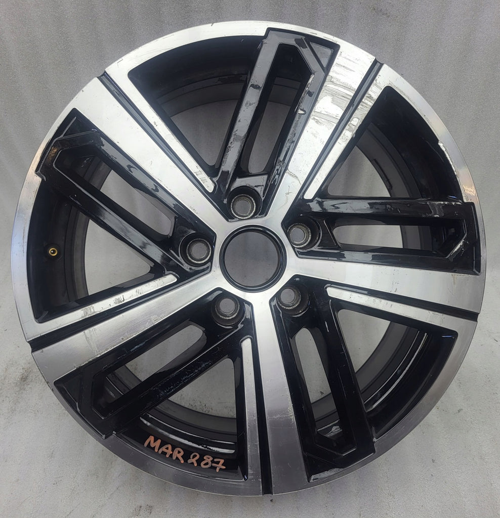 1x Alufelge 17 Zoll 6.5" 5x112 49ET Glanz Schwarz 2K7601025C VW Caddy V FEL7952543653hn