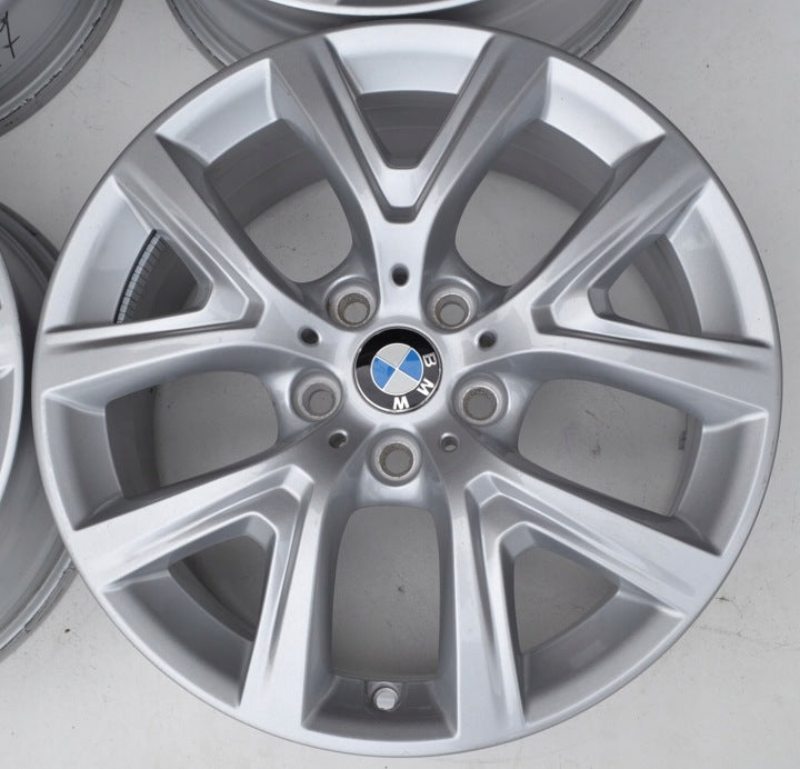 4x Alufelge 17 Zoll 6.5" 5x112 39ET Glanz Silber 6856076 BMW F39 F48 Rim Wheel FEL9385212962lo
