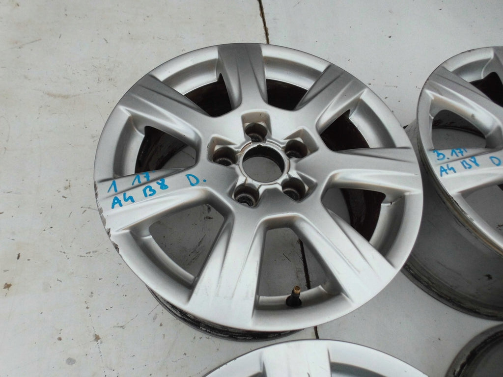 4x Alufelge 16 Zoll 7.5" 5x112 45ET Glanz Silber 8K0601025A Audi A4 B8 Rim Wheel