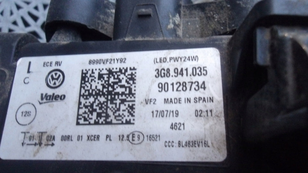 Frontscheinwerfer VW Arteon 3G8941035 Links Scheinwerfer Headlight SCH9071424300sx