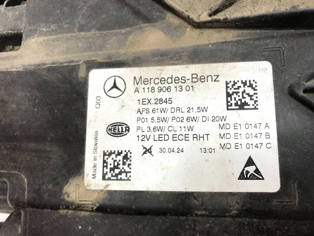 Frontscheinwerfer Mercedes-Benz Cla A1189061301 Links Scheinwerfer Headlight SCH6182750815uy