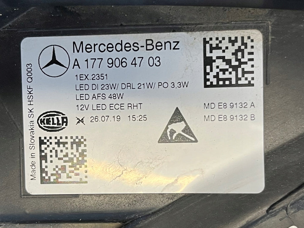 Frontscheinwerfer Mercedes-Benz W177 A1779064703 LED Links Headlight SCH2515796583mx