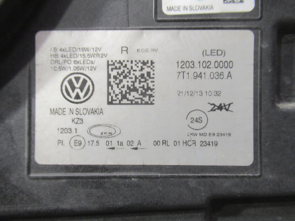 Frontscheinwerfer VW T7 7T1941036A LED Rechts Scheinwerfer Headlight