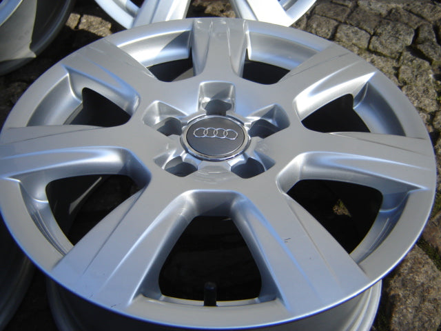 4x Alufelge 16 Zoll 7.5" 5x112 26ET Glanz Silber 8K0601025A Audi C7 A4 B8