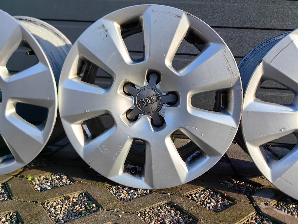 4x Alufelge 16 Zoll 7.5" 5x112 37ET Glanz Silber Audi B7 C7 Rim Wheel