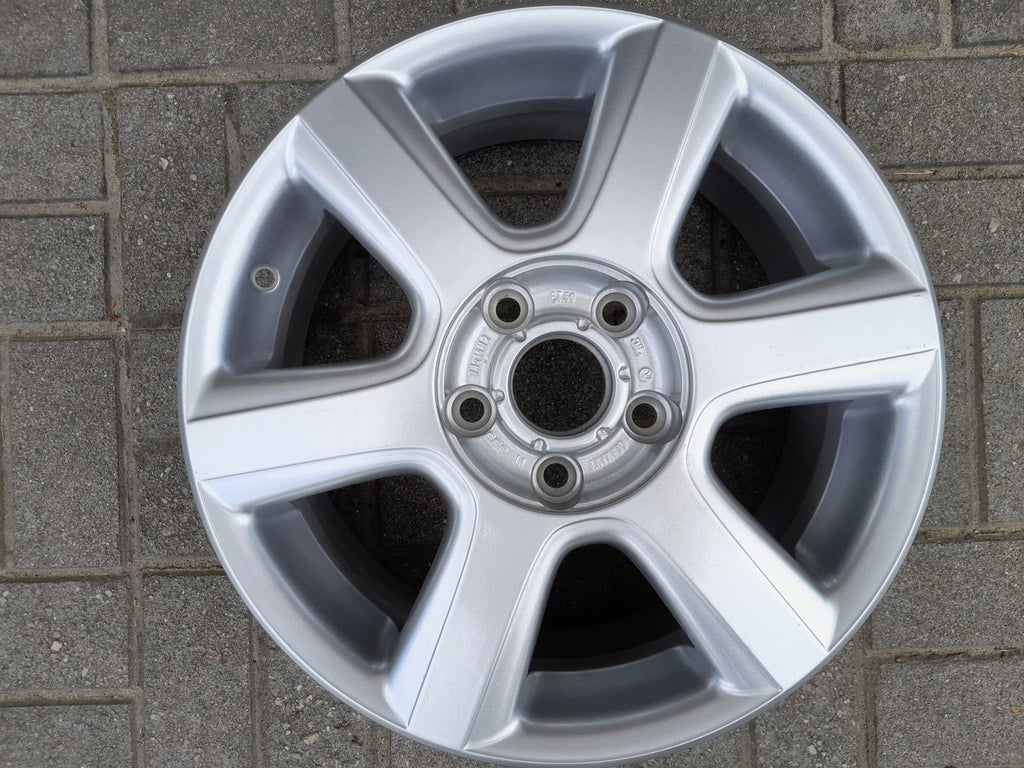 1x Alufelge 16 Zoll 7.0" 5x112 59ET Glanz Silber 7M3601025E Vw Rim Wheel