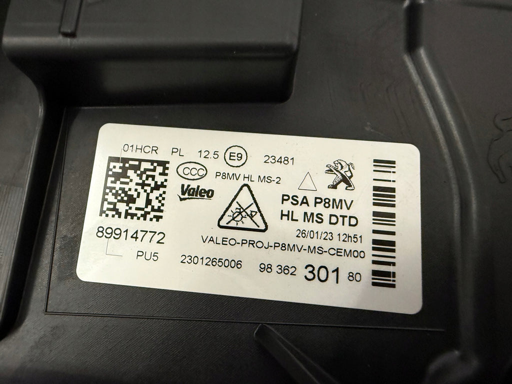 Frontscheinwerfer Peugeot II 9836230180 LED Ein Stück (Rechts oder Links) SCH1068600902os