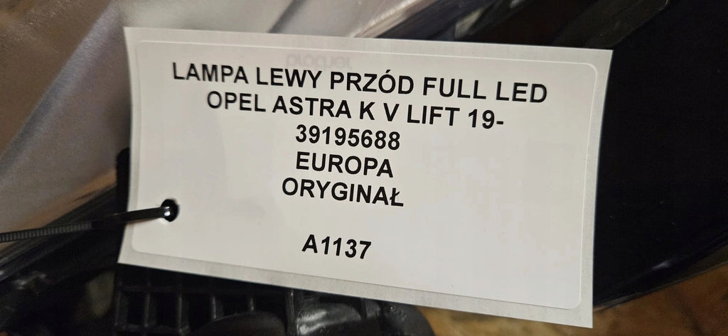 Frontscheinwerfer Opel Astra K 39195688 Full LED Links Scheinwerfer Headlight