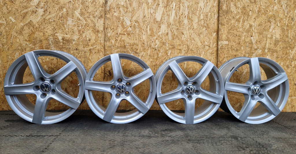4x Alufelge 18 Zoll 7.5" 5x112 39ET Glanz Silber 52176 VW I Rim Wheel FEL1506238839ya