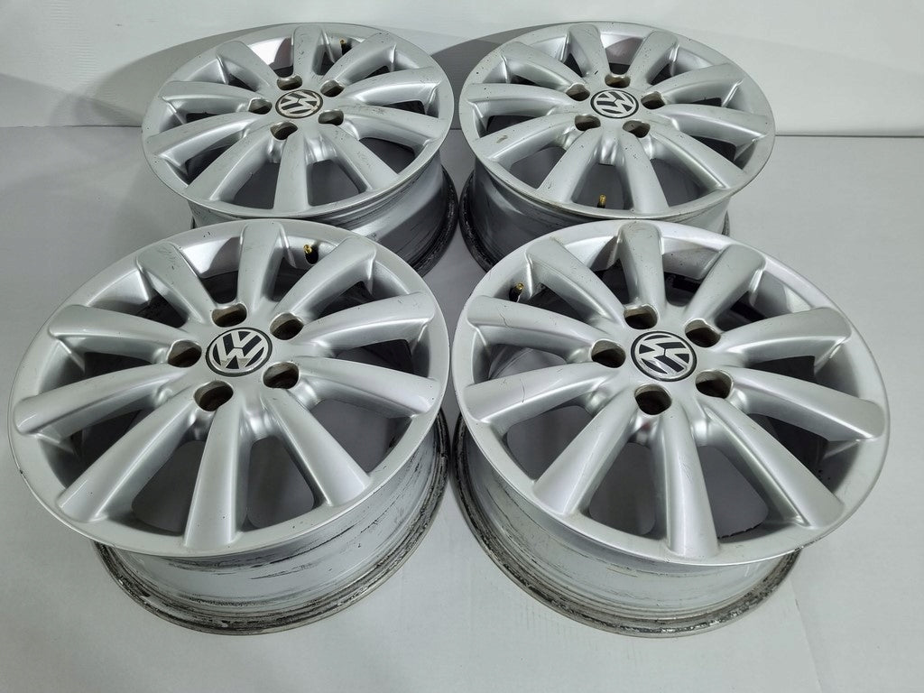 4x Alufelge 16 Zoll 7.0" 5x112 59ET Silber 7M3601025G VW I Rim Wheel FEL5779121852xj