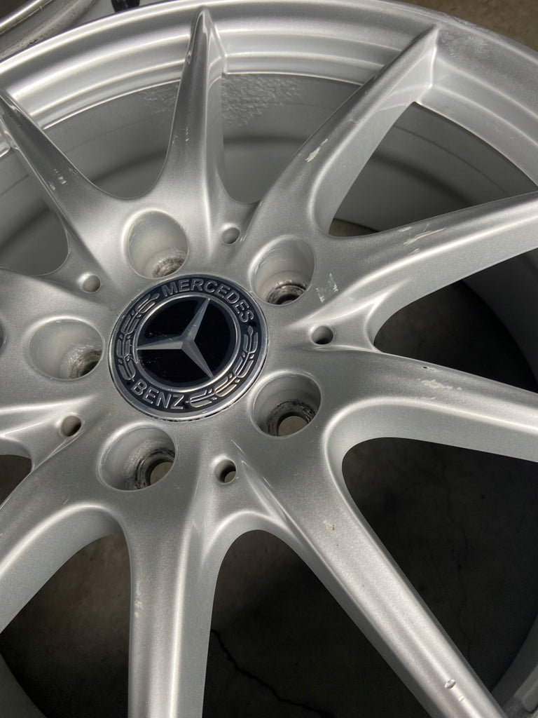 4x Alufelge 17 Zoll 6.5" 5x112 49ET Glanz Silber A2464010102 Mercedes-Benz Mb FEL3632554702ty