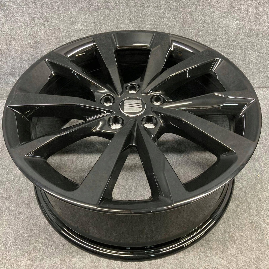 4x Alufelge 18 Zoll 7.5" 5x112 46ET Glanz Schwarz 5FA601025E Seat Leon Rim Wheel FEL2649236607zi