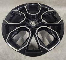 Load image into Gallery viewer, 4x Alufelge 19 Zoll 7.5" 5x112 51ET Glanz Schwarz 5E0601025AH Mg Octavia I FEL3033522371bi