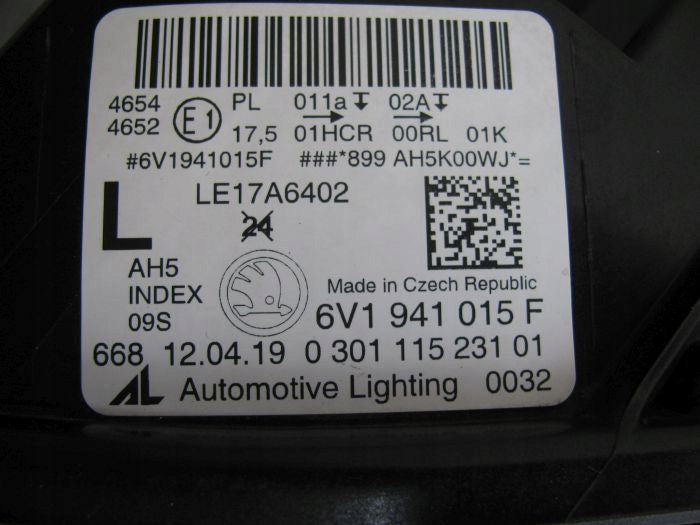 Frontscheinwerfer Skoda Fabia III 6V1941015F LED Links Scheinwerfer Headlight