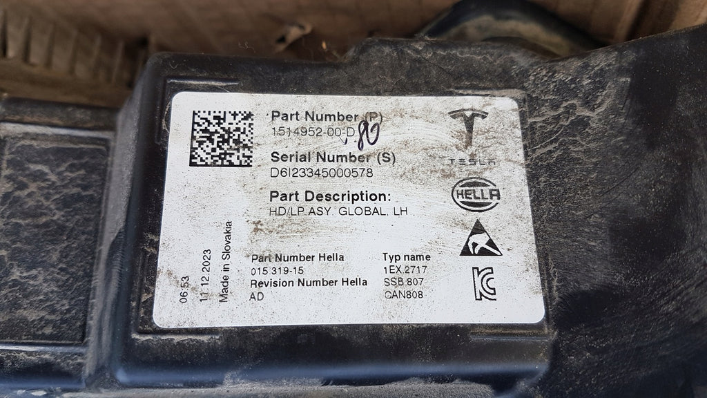 Frontscheinwerfer Tesla 3 1514952 Full LED Links Scheinwerfer Headlight