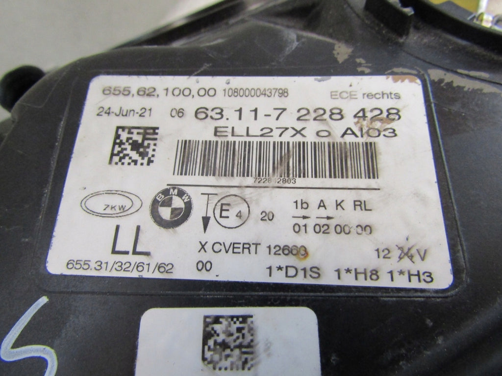 Frontscheinwerfer BMW 7 F01 F02 7228428 Xenon Rechts Scheinwerfer Headlight SCH6031892245ey