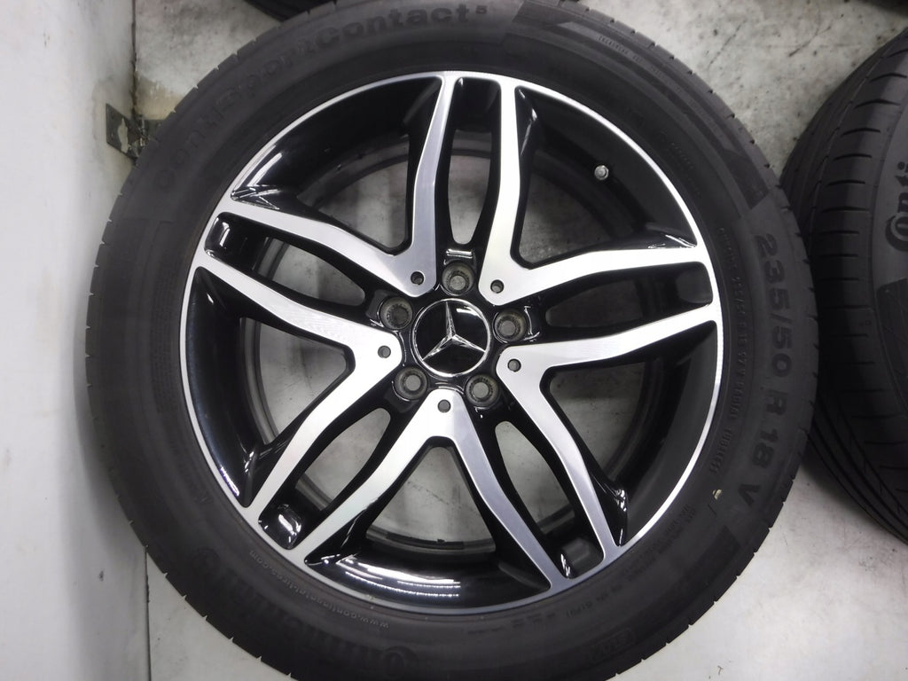 4x Alufelge 18 Zoll 7.0" 5x112 46ET Glanz Schwarz A1564010100 Mercedes-Benz X156 FEL1557335002nz
