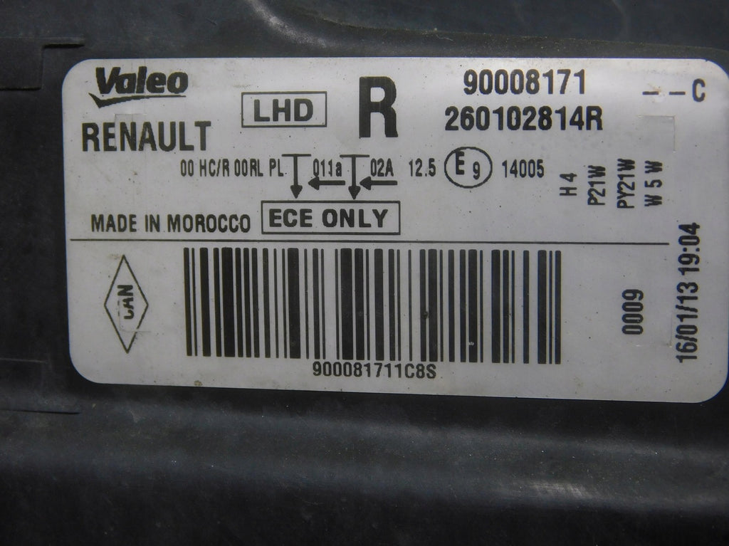 Frontscheinwerfer Dacia Dokker 260102414R 90008171 Rechts Scheinwerfer Headlight