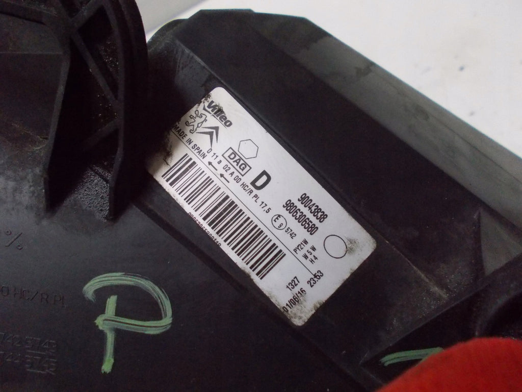 Frontscheinwerfer Citroën Berlingo 9806306580 Rechts Scheinwerfer Headlight