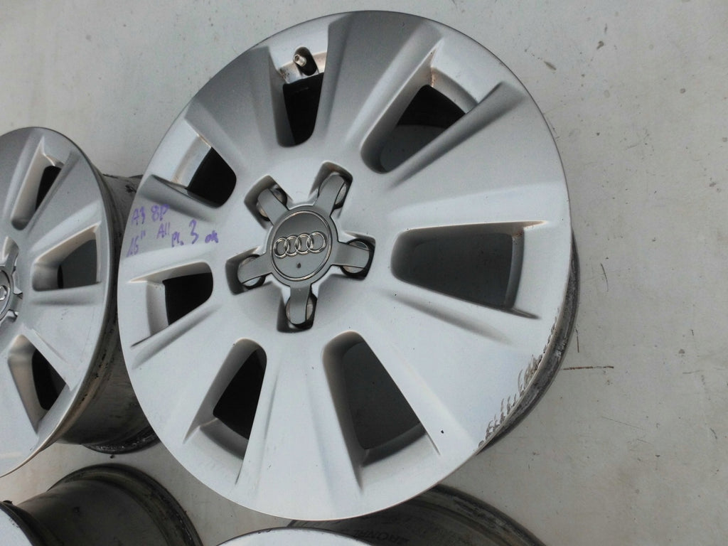 4x Alufelge 16 Zoll 6.5" 5x112 50ET Silber 8P0601025BJ Audi A4 B7 Rim Wheel