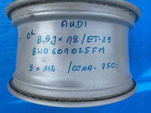 Load image into Gallery viewer, 1x Alufelge 18 Zoll 8.5" 5x112 29ET Glanz Silber 8W0601025FM Audi Rim Wheel FEL2206289506as