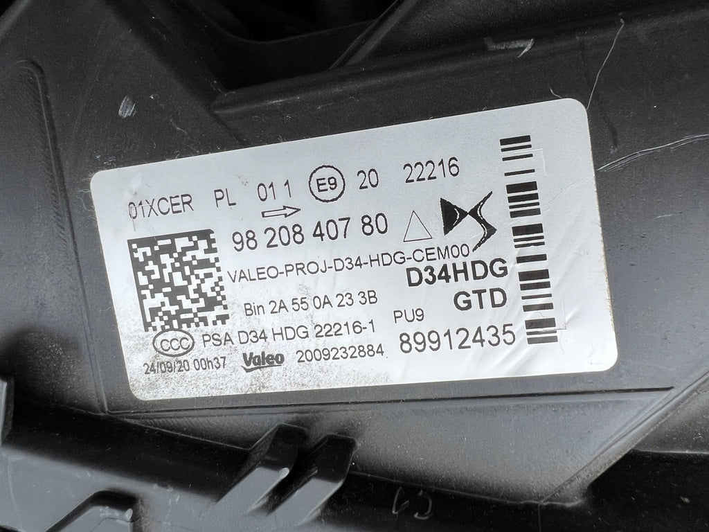 Frontscheinwerfer Citroën Ds3 9820840780 Full LED Links Scheinwerfer Headlight