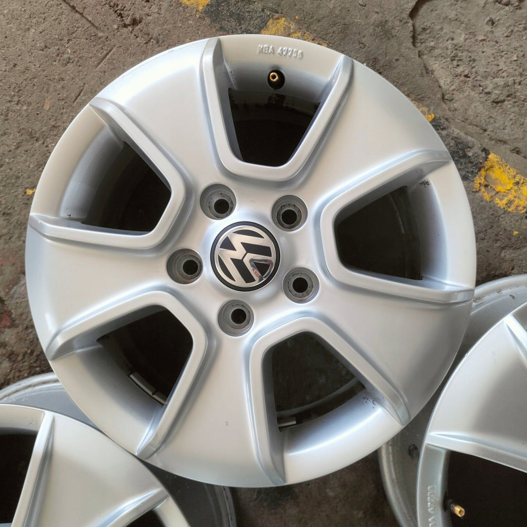 4x Alufelge 16 Zoll 6.5" 5x120 62ET Glanz Silber 2H0071496 VW Amarok Rim Wheel FEL3625633769xc