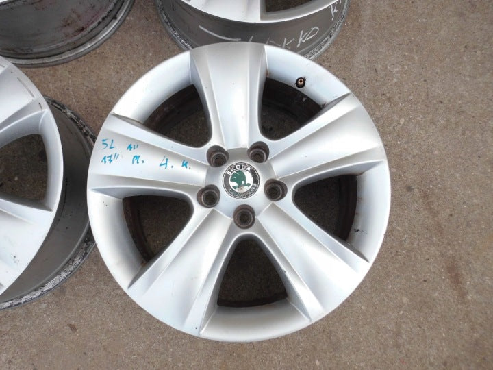 4x Alufelge 17 Zoll 7.0" 5x112 45ET 5L0601025B Skoda Yeti 5l Rim Wheel FEL4564126618zt
